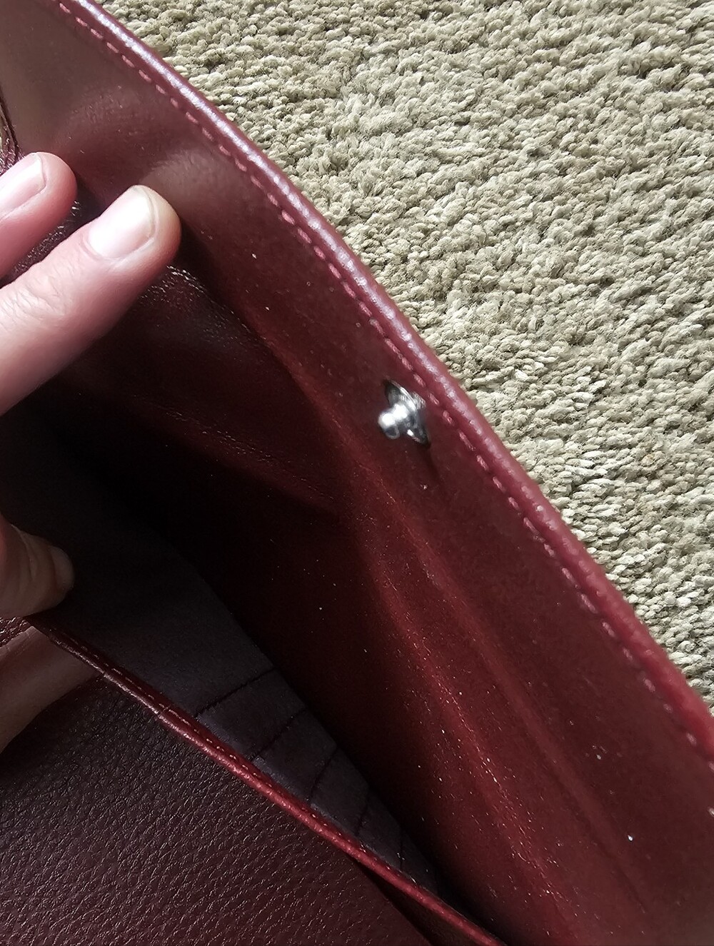 Vintage kate spade Red Leather Clutch - Picture 5 of 6